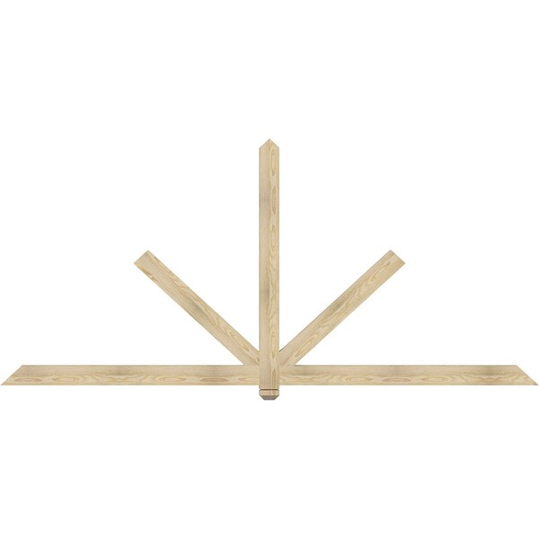 Ekena Millwork Kennewick Rough Sawn Timber Gable Bracket, Douglas Fir, 108"W x 49"H x 2"D x 4"F, 11/12 Pitch GBW108X49X0204KEN00RDF - main